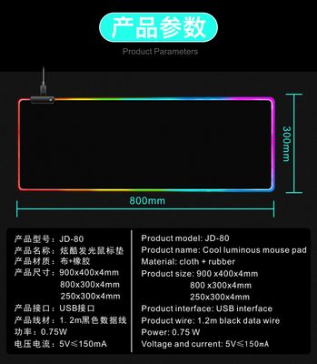 RGB Gaming Mouse pad - 12 x 10 inch_img_11