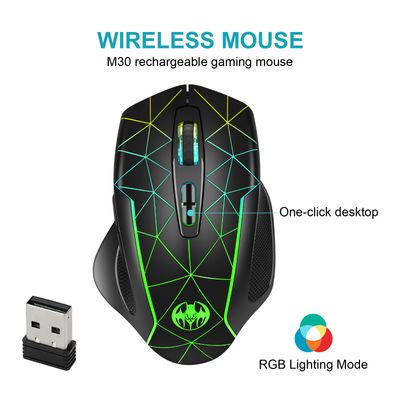 Rechargeable 2.4G RGB Light USB Wireless Gaming Mouse Model- M30_img_0
