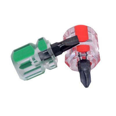 2 PCS Cute Mini Phillips Screwdriver Set - Portable Small Radish Head Screwdriver Precision Clear Handle Repair Hand Tools_img_1
