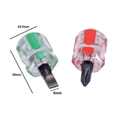 2 PCS Cute Mini Phillips Screwdriver Set - Portable Small Radish Head Screwdriver Precision Clear Handle Repair Hand Tools_img_2