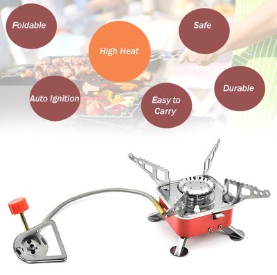 K202-B Card Type Portable and Foldable Camping Stove with Free Gas Can_img_2