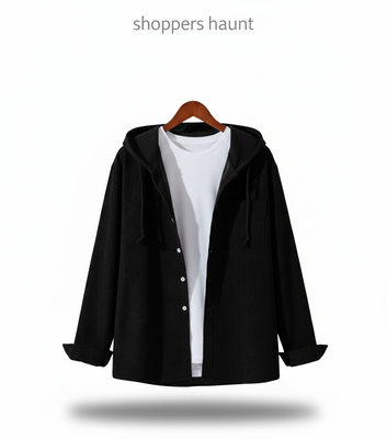 corduroy hooded shirt for winter 0057