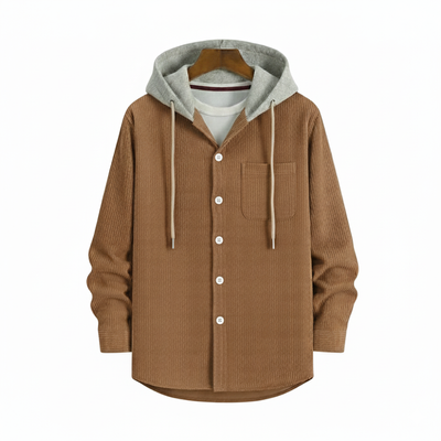 Corduroy Hooded shirt for winter (Unisex)_img_0