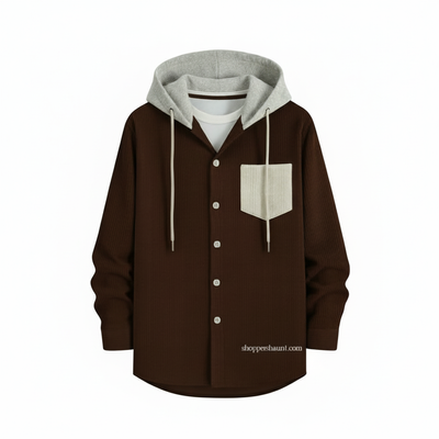 Export corduroy Hooded shirt 017_img_0
