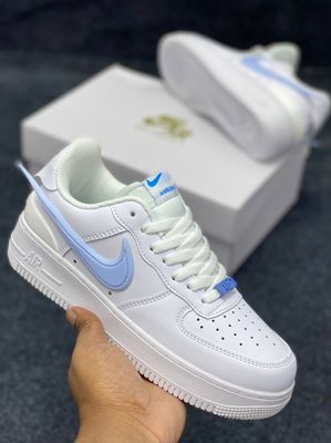 Nike Air Force 1 Low - White with Light Blue Accents_img_1