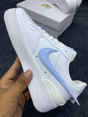Nike Air Force 1 Low - White with Light Blue Accents_img_2