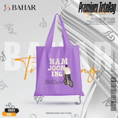 Trendy Top Handle Tote Canvas Bag_img_2