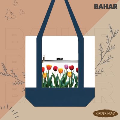 Large Canvas Tote Bag for Women Tote Handbags - Dual-Color Tote Bag_img_1