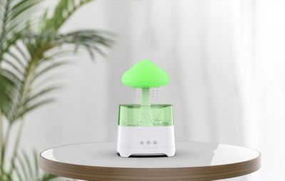 5 IN 1 Bluetooth Speaker Rain Cloud Humidifier, switchable 7 colors, 450ml capacity super quiet, intelligent anti-dry function_img_2