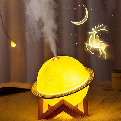 Portable Colorful Ambient Light Planet Humidifier 200ml_img_1