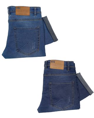 Jeans Pant 2 Pcs Combo (Light Blue & Dark Blue Wash) - 253069_img_1