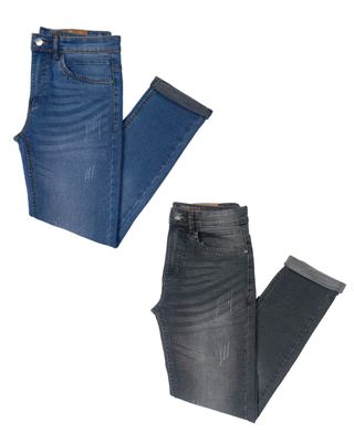 Jeans Pant 2 Pcs Combo (Light Blue & Dark Ash Wash) - 253068_img_0