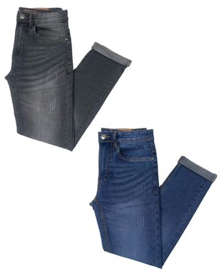 Jeans Pant 2 Pcs Combo (Dark Ash & Dark Blue Wash) - 253067_img_1
