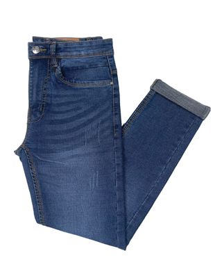 Jeans Pant - 1 Pcs Deep Blue Wash Denim Pant - 253064_img_1