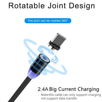 Magnetic Fast Charging Cable With Led Indicator - Type B / Type C / Type IOS - ( One cable + One head)_img_2