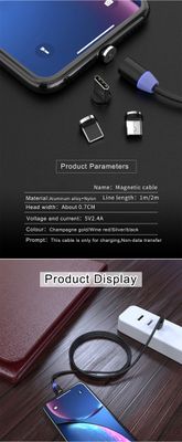 Magnetic Fast Charging Cable With Led Indicator - Type B / Type C / Type IOS - ( One cable + One head)_img_13