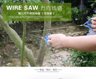 Survival Wire Chain Saw for Camping and Outdoors - Stainless Steel Wire Saw | Chain Saw Rope Saw | Steel Wire Saw | Survival Kit with 360 -degree rotation handle_img_1
