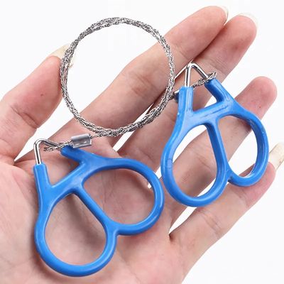 Survival Wire Chain Saw for Camping and Outdoors - Stainless Steel Wire Saw | Chain Saw Rope Saw | Steel Wire Saw | Survival Kit with 360 -degree rotation handle_img_2