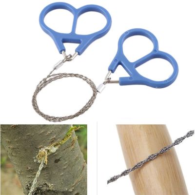 Survival Wire Chain Saw for Camping and Outdoors - Stainless Steel Wire Saw | Chain Saw Rope Saw | Steel Wire Saw | Survival Kit with 360 -degree rotation handle_img_7