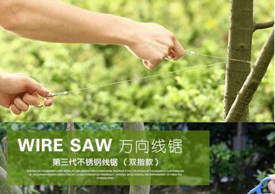 Survival Wire Chain Saw for Camping and Outdoors - Stainless Steel Wire Saw | Chain Saw Rope Saw | Steel Wire Saw | Survival Kit with 360 -degree rotation handle_img_9