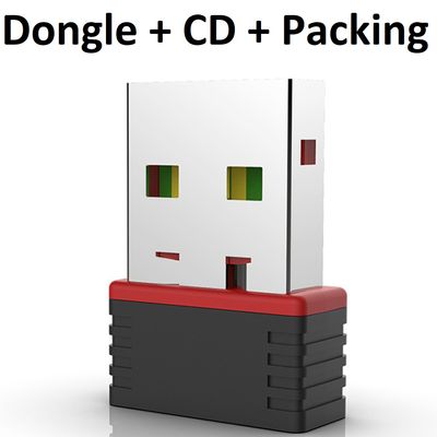RTL8188 Wi-fi Network Card Mini Wireless USB wifi receiver | Adapter | 300mbps | Dongle |802.11BGN Network Card | 300 Mbps | 40m Range | USB 2.0 With CD  - Black - 286438000_img_0