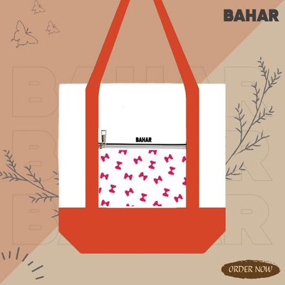 Bows Versatile Casual Hand-held Tote Bag - Dual-Color Tote Bag_img_1