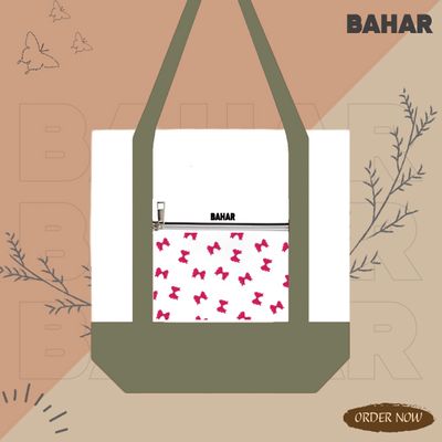Bows Versatile Casual Hand-held Tote Bag - Dual-Color Tote Bag_img_3