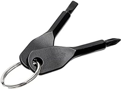 1 Set Stainless Steel Mini EDC Multifunction Screwdriver Key Shape Slotted Screwdrivers Keychain Pocket Repair Tool_img_5