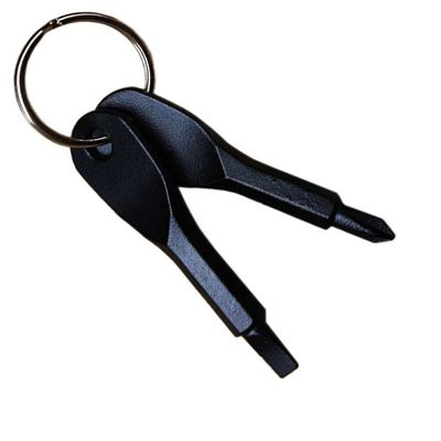 1 Set Stainless Steel Mini EDC Multifunction Screwdriver Key Shape Slotted Screwdrivers Keychain Pocket Repair Tool_img_9