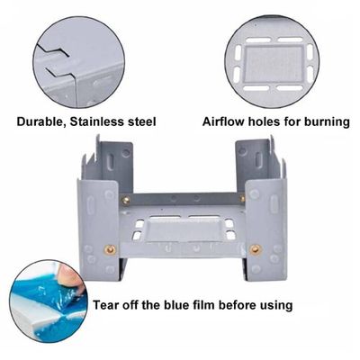 Foldable Card Type Solid Fuel Stov with 1 Pack Free Hexamine Fuel_img_9
