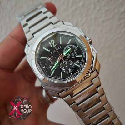Bvlgari Octagon Shape Chronograph | Green,Blue, Grey, Black_img_8