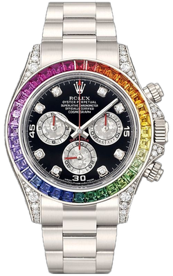 Rolex Daytona Silver Rainbow Diamond European Grade_img_0