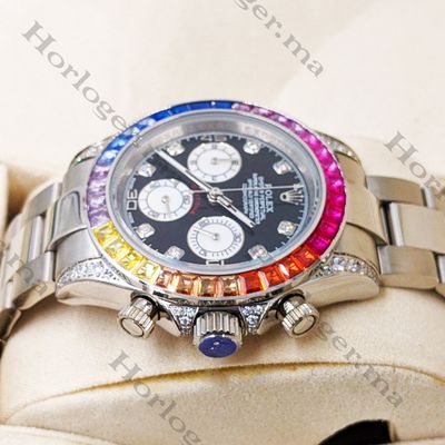Rolex Daytona Silver Rainbow Diamond European Grade_img_2