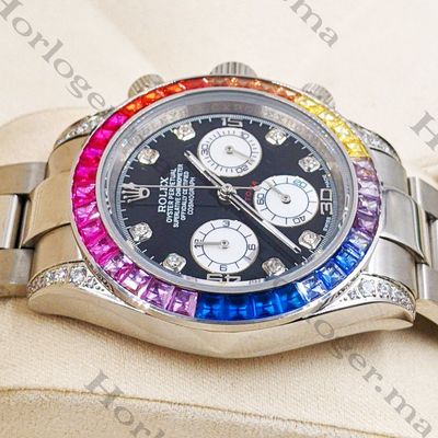Rolex Daytona Silver Rainbow Diamond European Grade_img_3