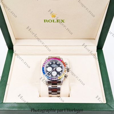 Rolex Daytona Silver Rainbow Diamond European Grade_img_4
