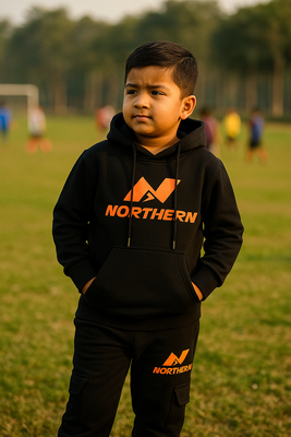 Kids Hoddie Set ( Norther Black)