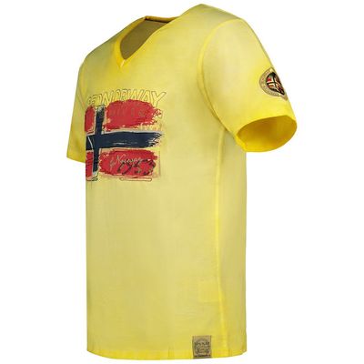 V-neck T-shirt Yellow_img_1