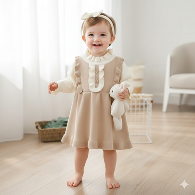 Baby Girls Knitted Soft, Stylish & Cozy Winter Dress (6 months to 5 years) for ANGEL_img_2