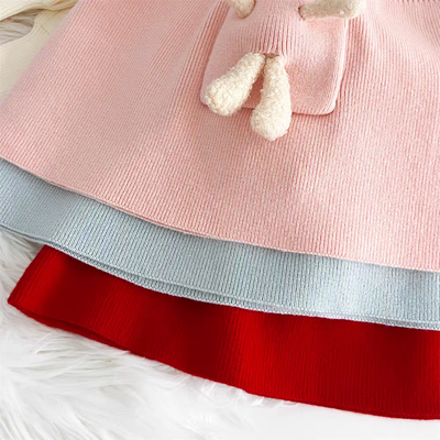 Baby Girls Winter Knit Dress with Teddy Pocket (1 to 6 years) for yours ANGEL_img_8