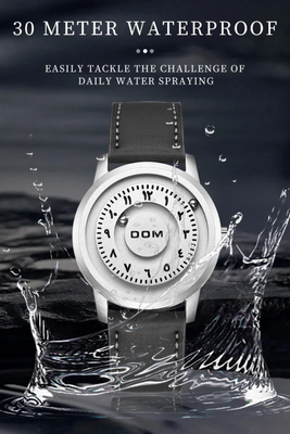 DOM 1769 Solar System Magnetic Watch - Silver Black_img_1