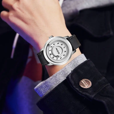 DOM 1769 Solar System Magnetic Watch - Silver Black_img_2
