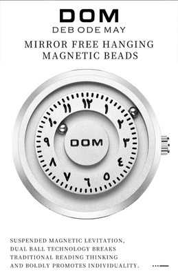 DOM 1769 Solar System Magnetic Watch - Silver Black_img_4