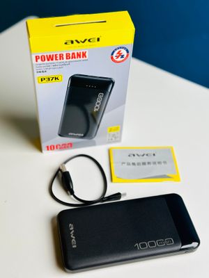 Awei P37K 10000mAh Fast Charging Power Bank- Black Color পাওয়ার ব্যাংক   ।_img_1