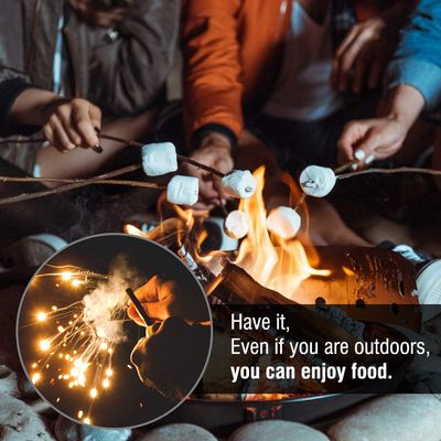 Emergency Survival Kit Magnesium Flint , Fire Starter Camping Gear/ Flint Fire Starter / Magnesium Flint /  Solid Wood Handle_img_2