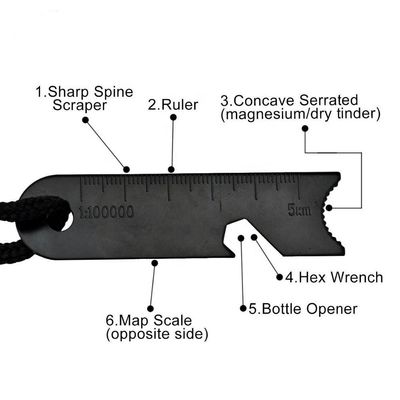 Emergency Survival Kit Magnesium Flint , Fire Starter Camping Gear/ Flint Fire Starter / Magnesium Flint /  Solid Wood Handle_img_4