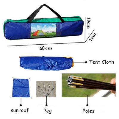 2 Person Single Layer Waterproof Dome Tent 200*150*110cm_img_3