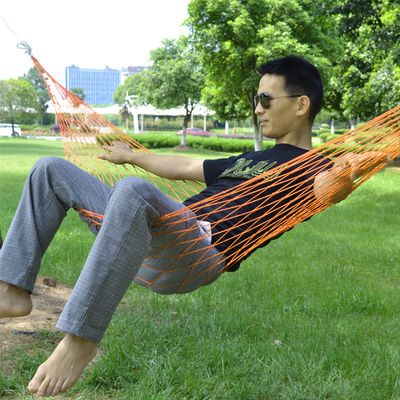 Nylon Net Hammock for Solo Relaxation - Single Occupancy Mesh Hammock_img_1