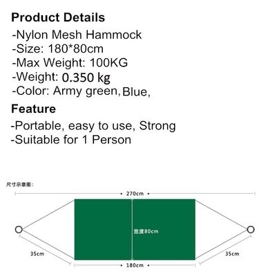 Nylon Net Hammock for Solo Relaxation - Single Occupancy Mesh Hammock_img_2