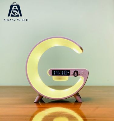 [G] Wireless charger Atmosphere Lamp Mini Led table lamp Bluetooth speaker google clock_img_0