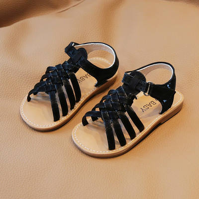 Kids Summer Crossed Beach Leather Sandals (1.5 to 5 years)_img_2